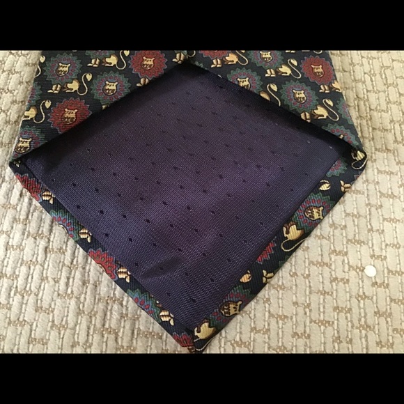 MARKS & SPENCER LONDON St. Michael Navy Silk Tie - Picture 2 of 7